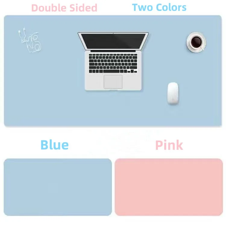 

40x80CM Dual-Sided Desk Pad PVC Leather Large Mouse Mat for Office Home Desk Protector Non-Slip Waterproof Easy Clean