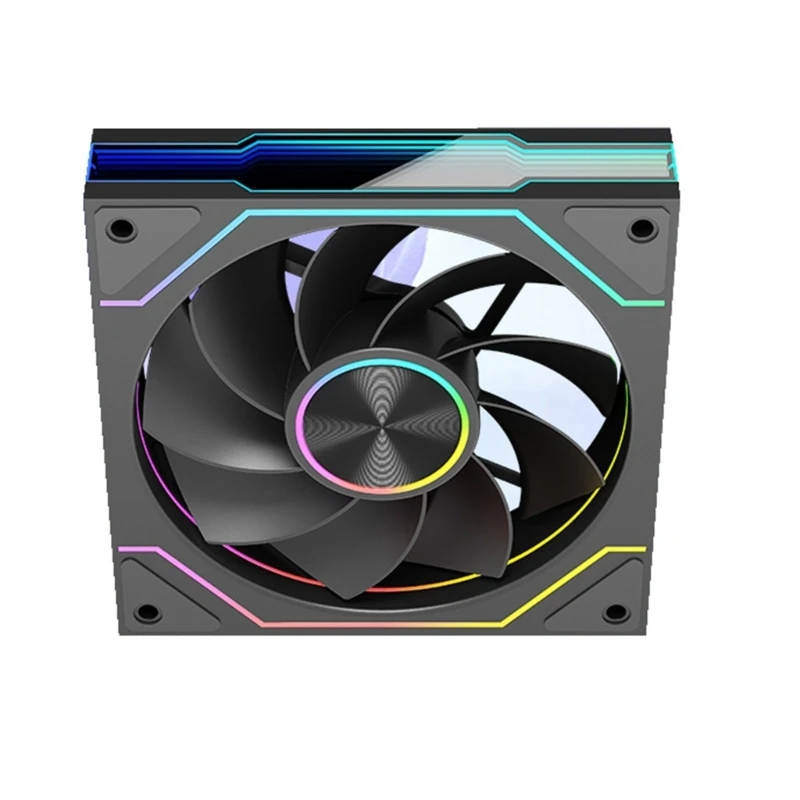 ARGB Infinitys Mirror 120mm Computer Case Fan, High Performances Cooling PWM Adjustable Speed 600 1800RPM N2UB