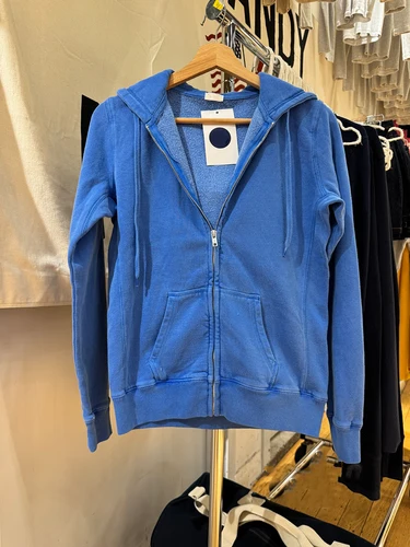 Imagen 2 del producto Dulce eléctrico azul cremallera sudaderas con capucha mujeres otoño bolsillos cordón Sudadera con capucha Tops Vintage suelto estilo Preppy Y2K sudaderas abrigo