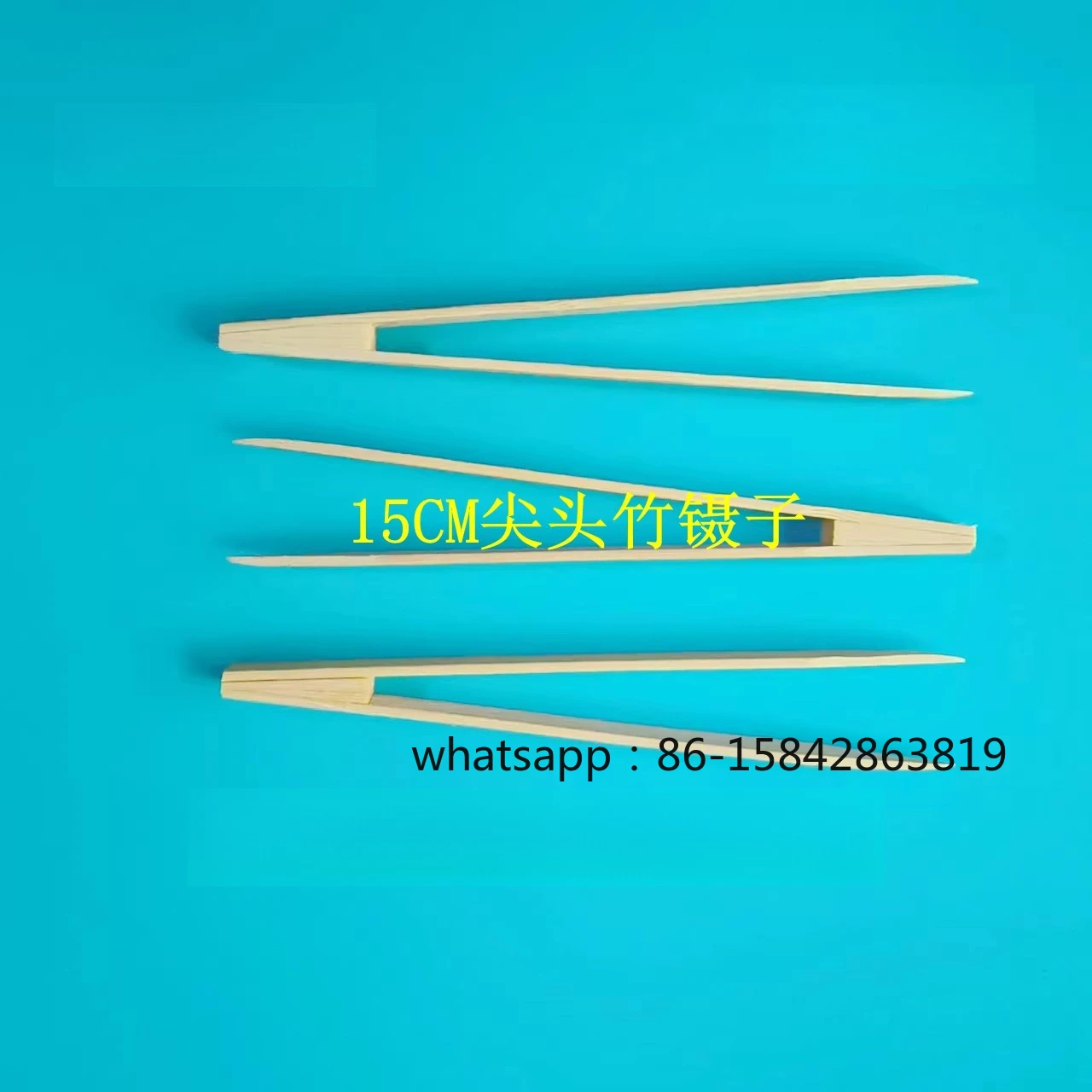 Pointed Flat Head Anti-static Bamboo Tweezers 12CM 10CM Bamboo Moxibustion Gold and Silver Foil 15CM Long Group of Ten