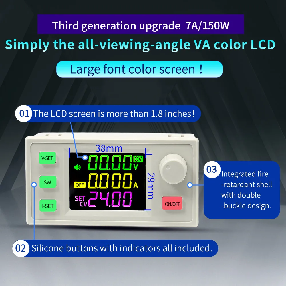 SK150X DC Buck Boost Converter CNC Adjustable Regulated Laboratory Power Supply Constant Voltage Current Solar Charge Module