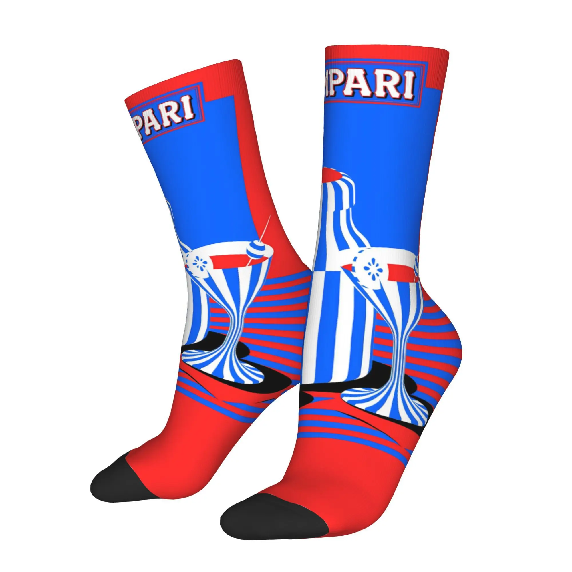 

Italian Bitter Liqueur Campari Sock Printed Man Polyester Fashion