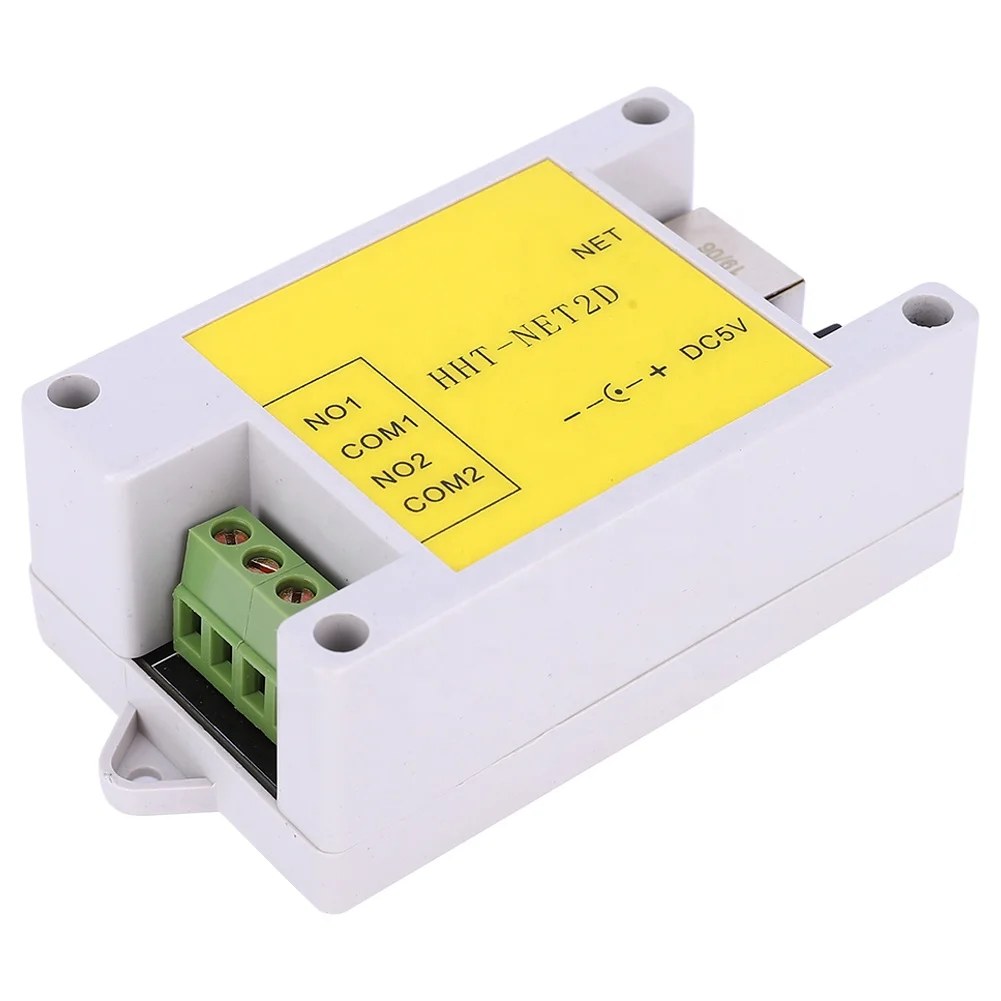 2 Channel DC5V 10A Industrial IP Network Relay Module Remote Controller Ethernet to RS485 Modbus HHT-NET2D