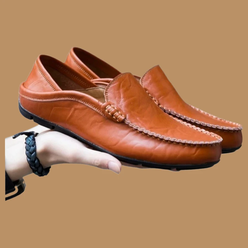 

Men Casual Mens Loafers Moccasins Designer Chaussure Homme Slip on Boat Shoes High Quality Plus Size 37-47