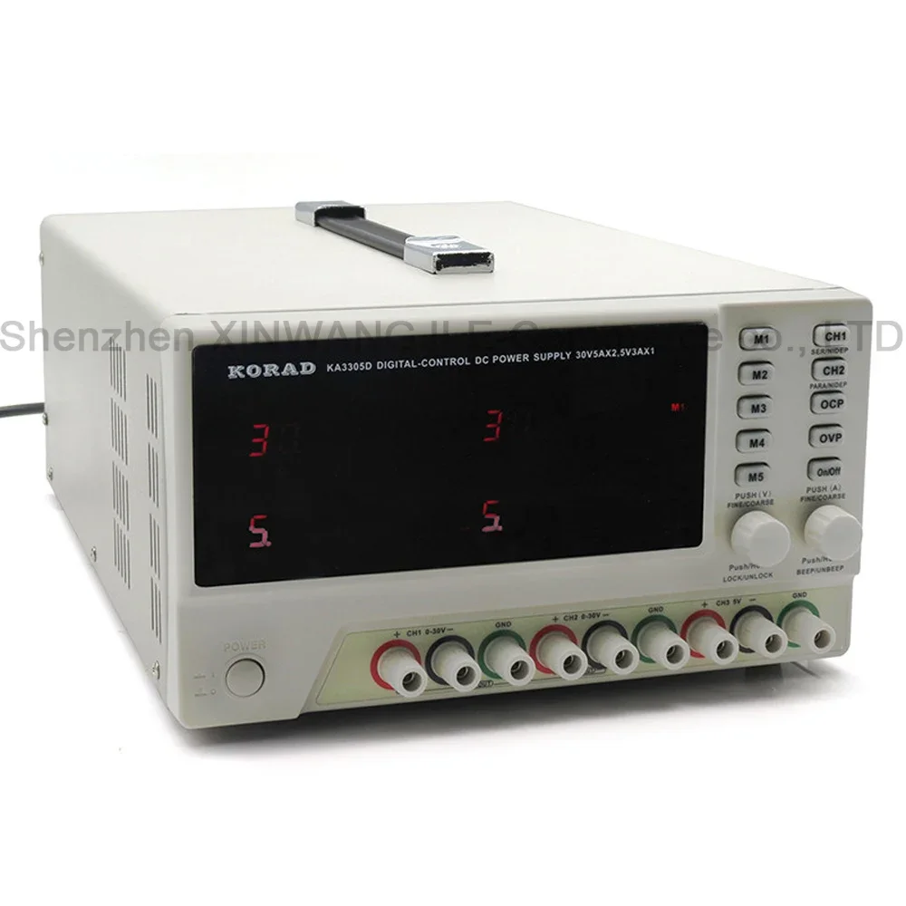 KORAD KA3305D Programmable Precision Variable Adjustable 30V 5A DC Digital Regulated Three-Way DC Power Supply