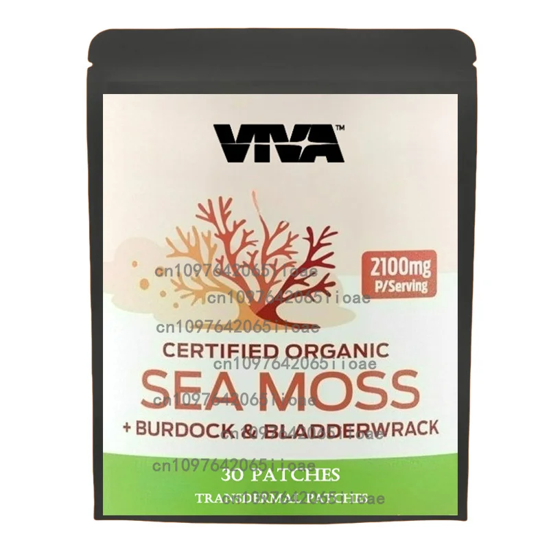 

30 Patches Sea Moss Transdermal Patches with Burdock Root Promotes Immune System