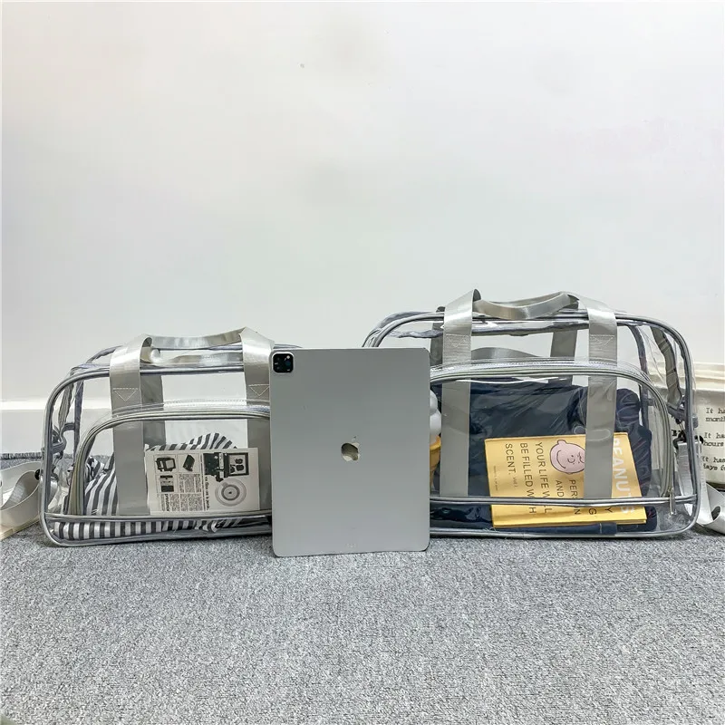 Fashion Transparent Travel Bag Large Capacity Transparent Pvc Play Bag Fitness Storage Bag