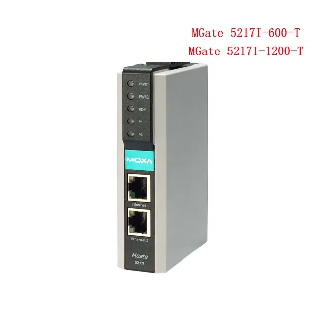 MOXA 2-port Modbus RTU/ASCII/TCP to BACnet/IP gateway MGate 5217I-600-T MGate 5217I-1200-T