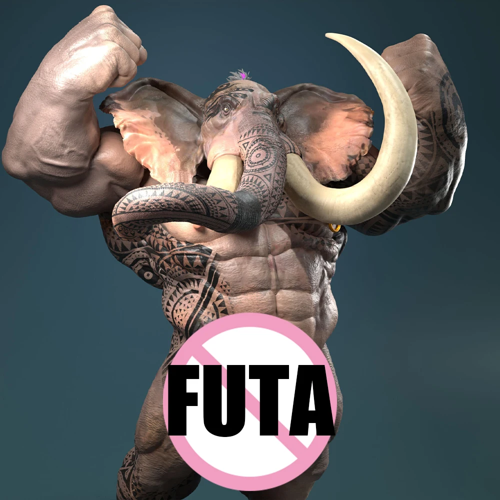 

FUTA Elephant King 1/24 Scale Resin Figure Model Kit Sexy Diorama Unassembled Unpainted Doll 3D Printing DIY Statue Crafts Toys