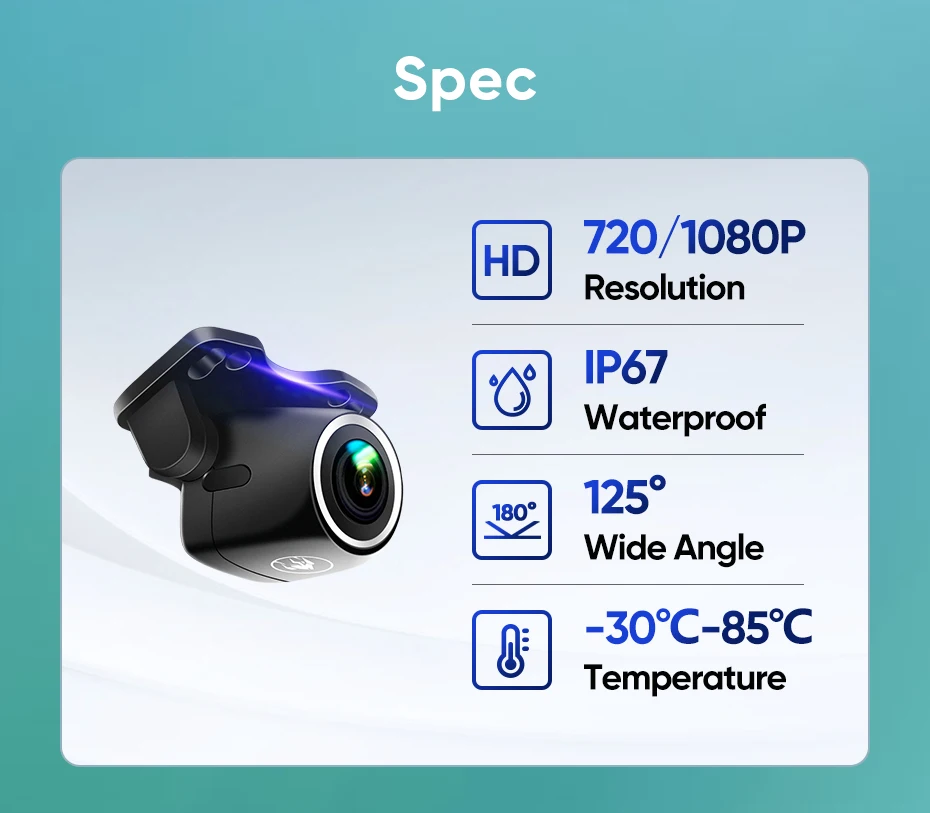 Ainavi Auto-Multimedia-Kamera 360-Grad-Kameras Rückfahrkamera Weitwinkel-Rückfahrkamera HD Dashcam AHD 1080P 720P DVR Fahrtenschreiber ADAS – Detail 3