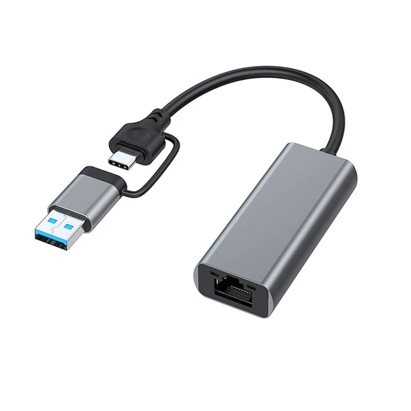 USB Type C To RJ45 Wired Network Card External Wired USB 3.0 To Ethernet Adapter For Laptop PC