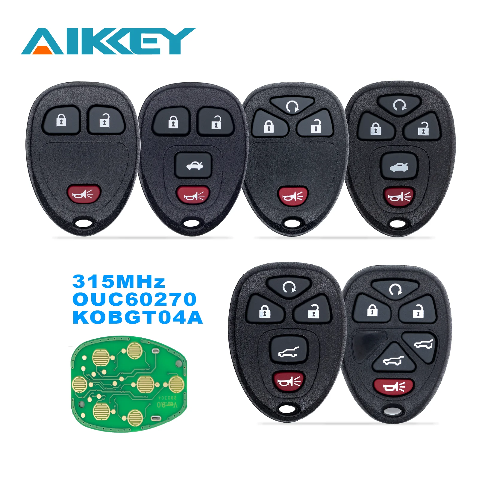 

3/4/5/6 Button OUC60270/OUC60221/KOBGT04A Car Remote Key Control Vehicle Key for Cadillac Escalade Chevrolet Suburban GMC Yukon