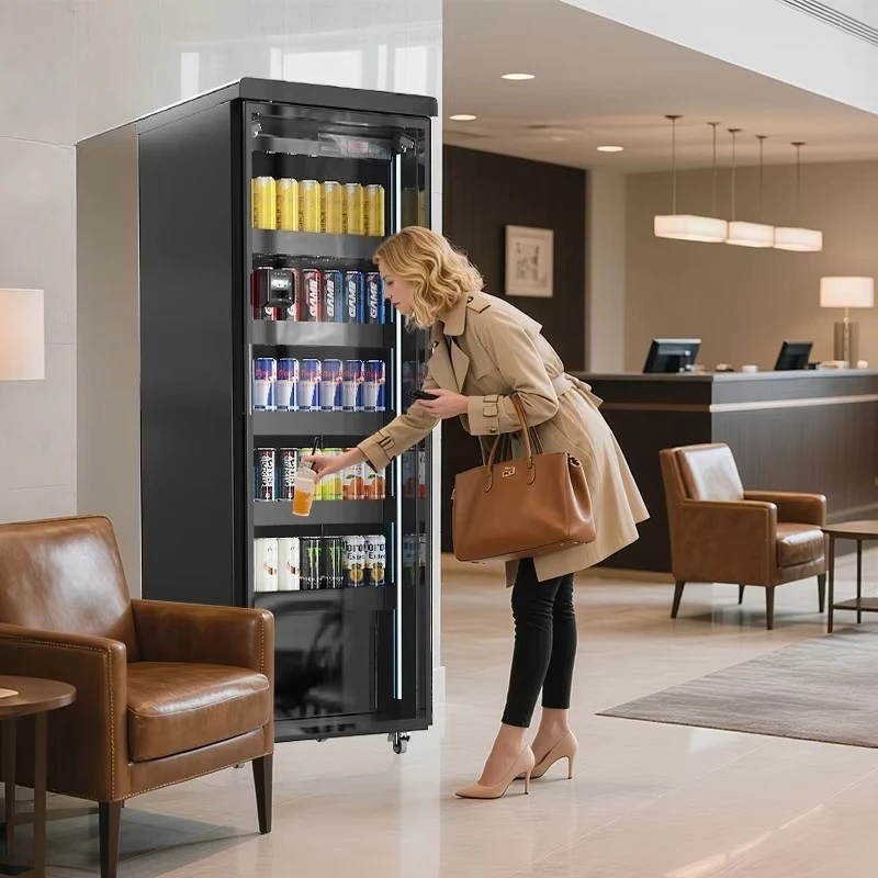

AI Visual Technology Smart Fridge Vending Machine for Foods and Drinks Grab and Go Fridge for Sale Fruit,snack,wine