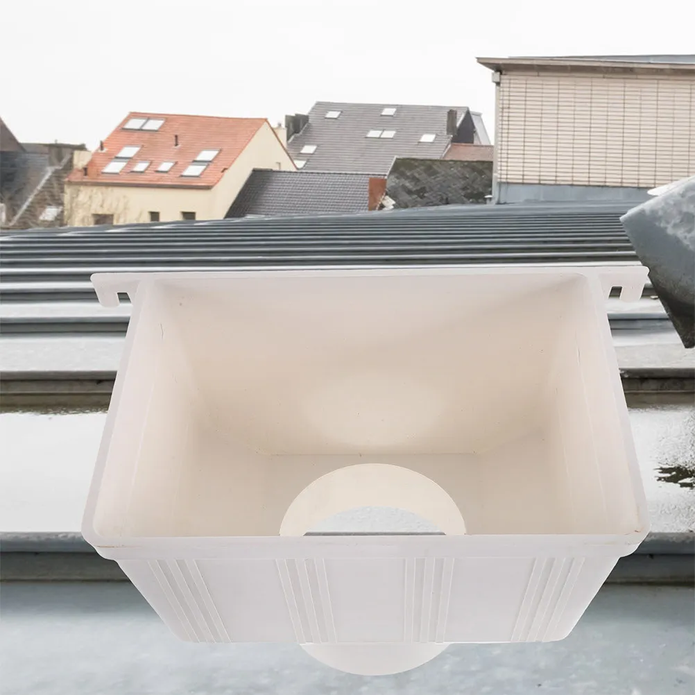 Heavy Duty Plastic Downspout Diverter Gutter Downspout Strainer Rainwater Drainage Connector Universal Fit for Buildings Outdoor