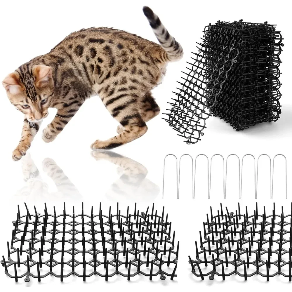 Anti-Katzen-Tierbarriere, 20 x 15 cm, Katzenabwehr-Gartenzaun, ausgestattet mit einem Zaun zum Abwehren von furchten Katzen, 20 Stück