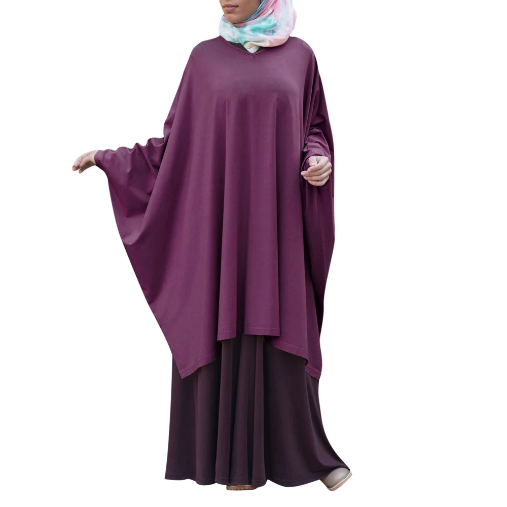 

Niqab Ramadan Burka Muslim Long Khimar Tops Women Prayer Garment Arab Overhead Islamic Abaya Kaftan Jurken 1pcs