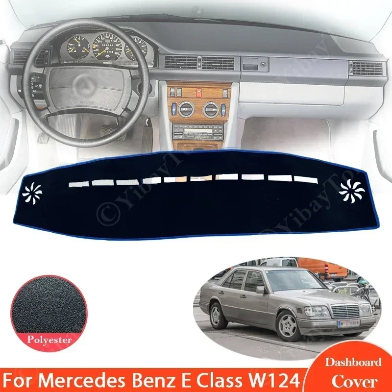 Para mercedes benz e classe w124 e 250 420 200 300 1987 ~ 1997 capa do painel evitar almofada de luz instrumento plataforma capa tapete