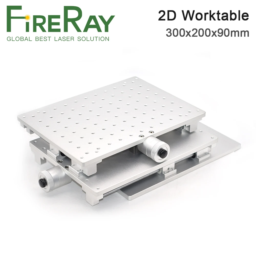 FireRay Laser Marking Machine 2D Worktable 300x220x90mm X-axis Adjustable 0-150mm Y-axis Adjustable 0-190mm Fixed Screws M6