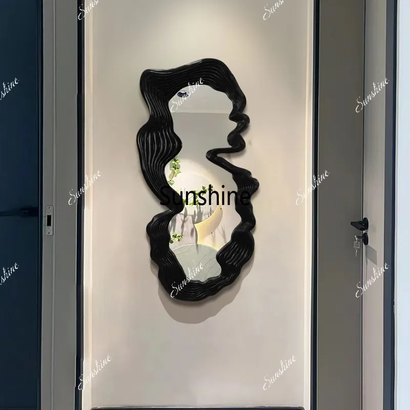 American entrance special-shaped decorative mirror entry full-length mirror light luxury irregular mirrorTJ