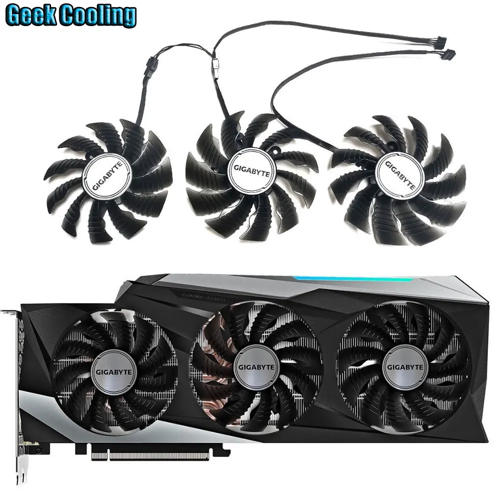 

82MM 87MM 4PIN PLA09215S12H T129215SU/T128015SU Video card cooling fan，For GIGABYTE RTX 3070TI、RTX 3080、3080TI、3090 GAMING OC