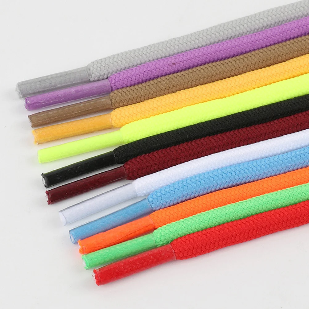 

20Pcs Round Shoelaces Braided Solid Color Assorted Durable Rope Shoe Lace for Casual Athletic Sneakers Round Shoelace