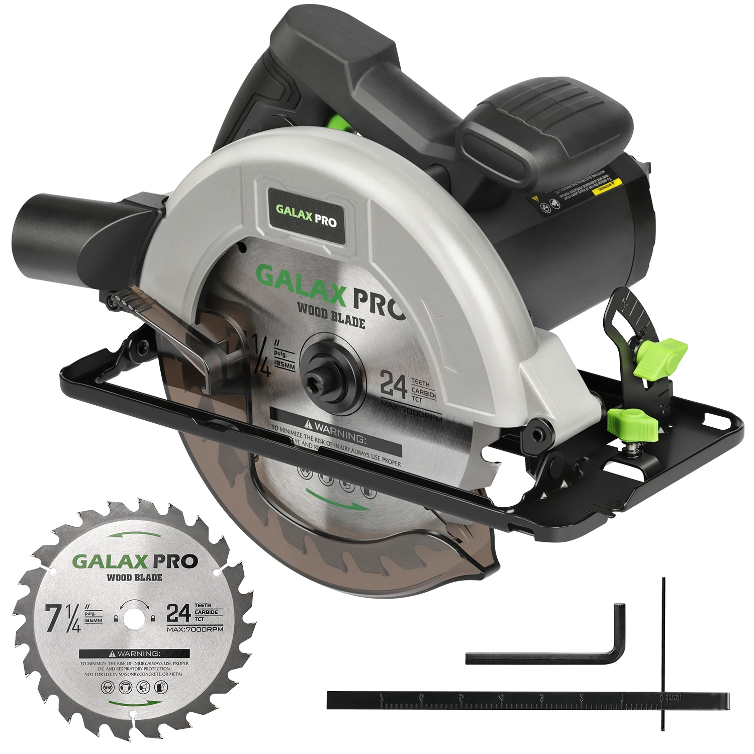 GALAX PRO Circular Saw 185mm Saw Blade DIY Rechargeable 1400W Motor 6000RPM For Wood PVC Cutting Adjustable Bevel Electric Tool image 3