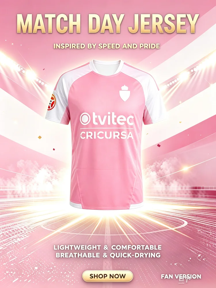 2026 Summer New Ponferradina 3D Printed Football Jersey Men Women Breathable Quick Drying Short Sleeved T-shirt Family Kids Tees