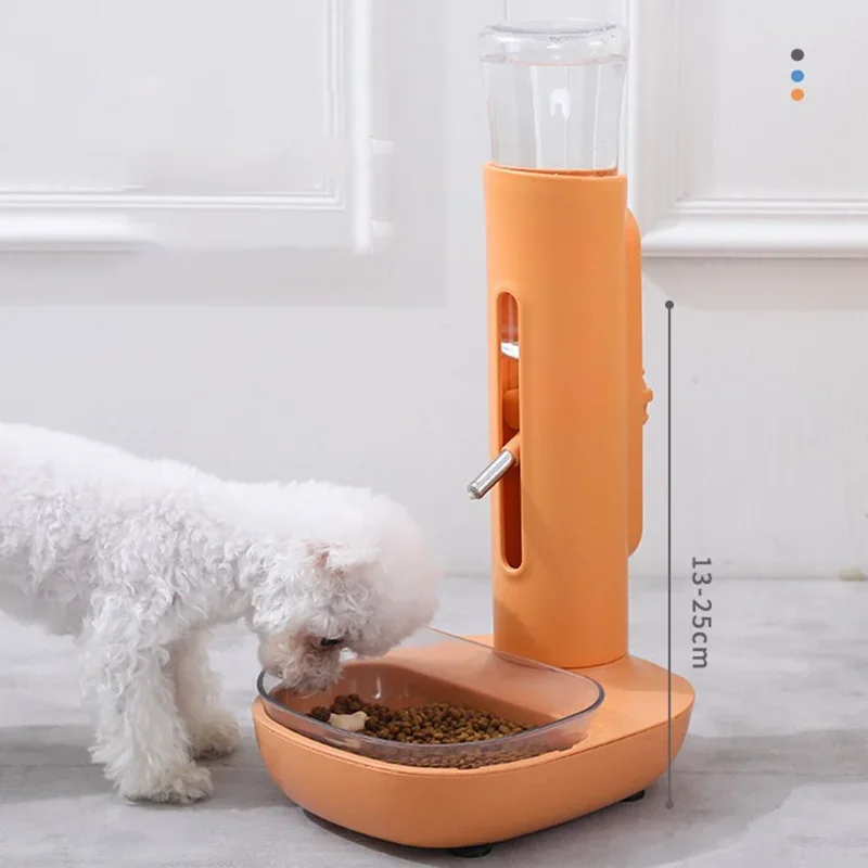 

Cat Automatic Drinking Fountain Pet Bowl Kettle Dog Feeder Can Be Raised And Lowered Without Wet Mouth Hanging Animal Food Rack