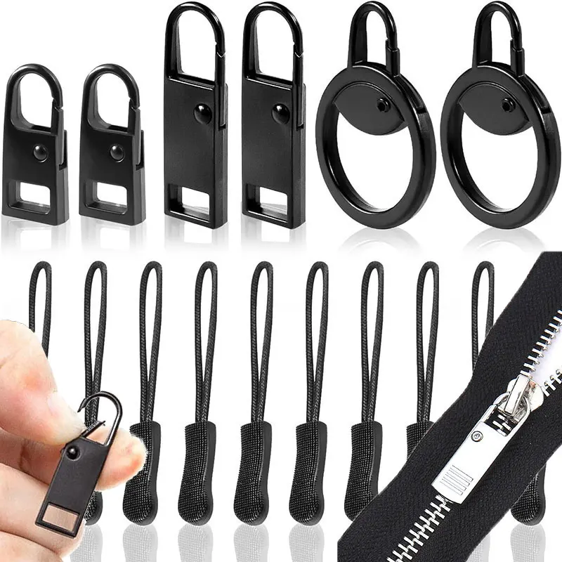 

5Pcs Metal Zipper Slider Puller Instant Zipper Universal Instant Fix Zipper Repair Kit For DIY Craft Sewing Tool Accessories
