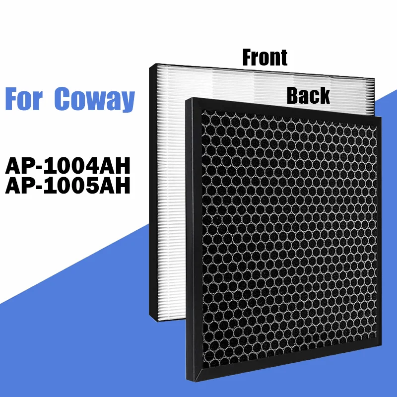 Compatible Replacement Hepa Activated Carbon Filter Set for Coway AP-1005AH / AP-1004AH Air Purifier