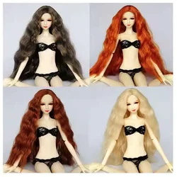 bjd 1/3 1/4 1/6 1/8 ke er bjd wigs high temperature fibe blue red long hair part instant noodle roll curl wig doll accessories