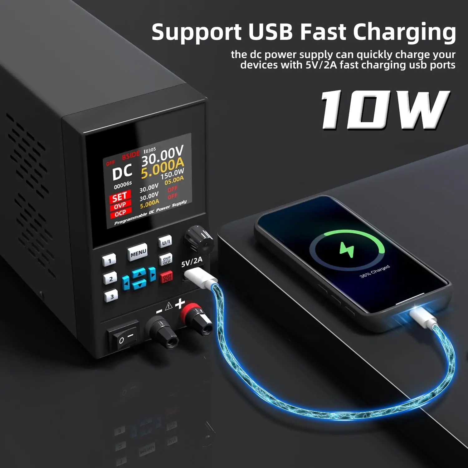 Catu Daya Teratur Laboratorium - Programmable Dc Power Supply 30V 10A ulasan dan harga