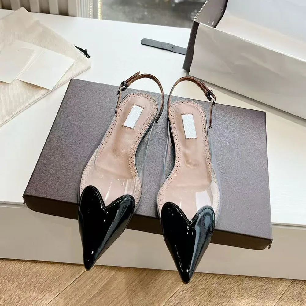 

2025 Summer New Genuine Leather Style Rear Air Sandals with Pointed Shallow Mouth Hollow Flat Heels Trendy