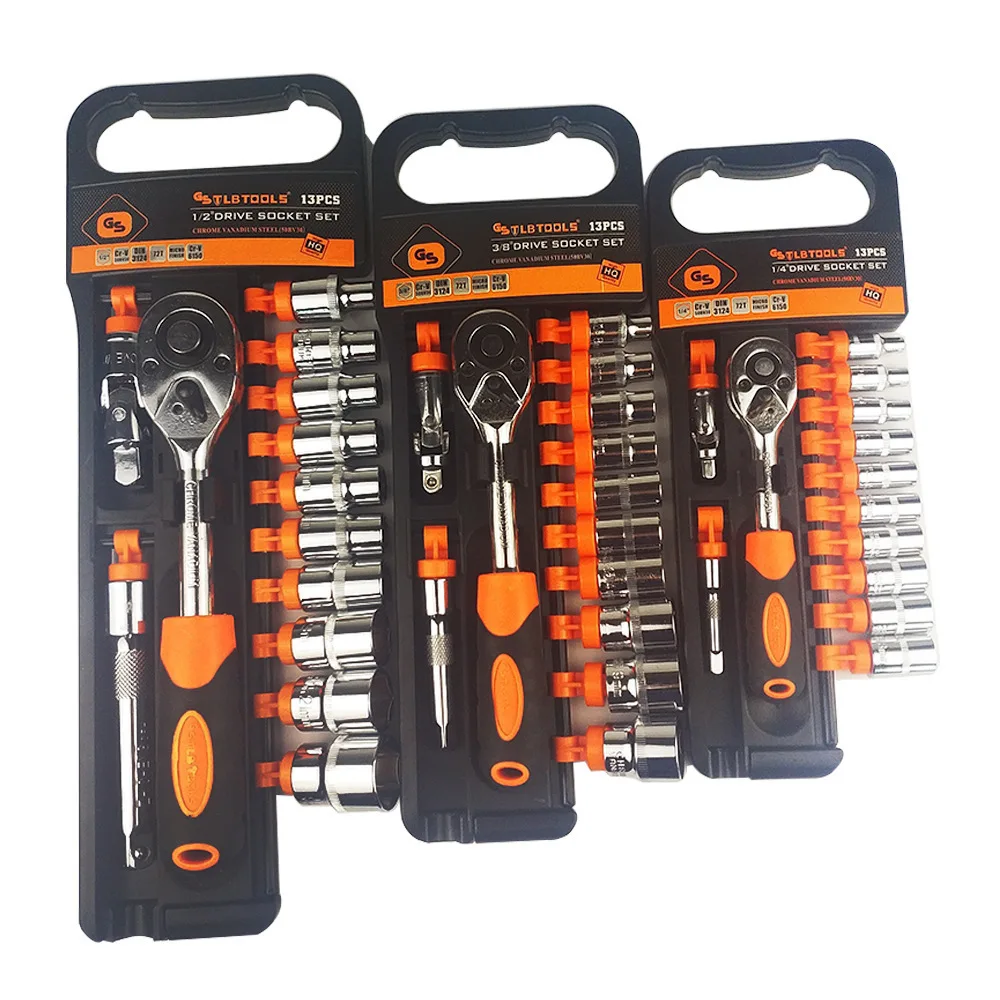 

13 Piece Metric Ratchet Wrench Set with Socket Kit for Auto Repair and DIY Mechanics Durable Alloy Tools Built to Last