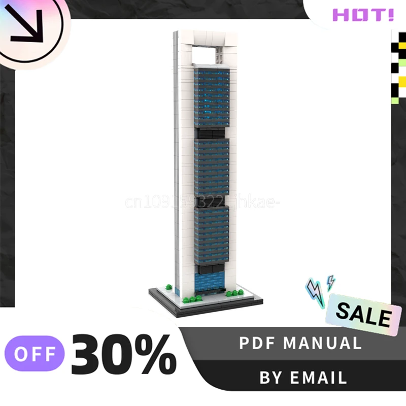 

[1027 шт.] индивидуальный набор креативных строительных блоков MOC Torre Cepsa STEM, развивающие игрушки, комплект строительной модели «сделай сам», подарок на день рождения