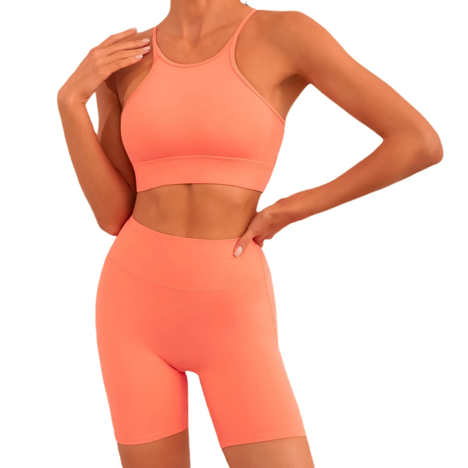 Zomer Push-Up Leggings Yogabroek Vrouwen Gym Panty Sport Bh Top Korte Broek Trainingspak Badminton Tennis Outfit 2024 Actieve Kleding Sexy