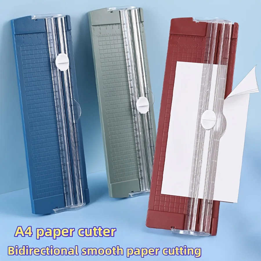 Taglierina di carta bidirezionale multifunzionale 1PC, utensile da taglio per processo di tagliatrice di carta portatile! Materiale scolastico e per ufficio