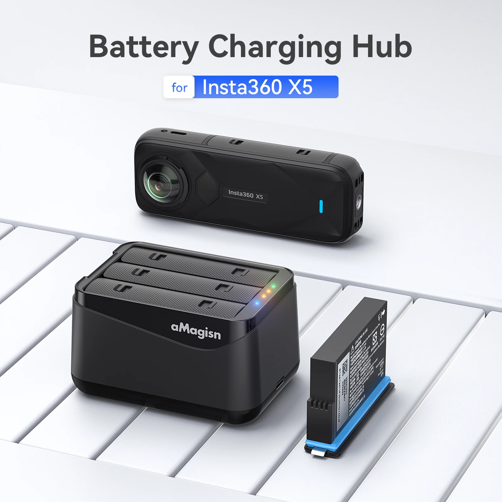 Für Insta360 X5 Smart Lade Box Batterie Ladegerät Zwei Bay Schnelle Lade Fall Für Insta 360X5 Zubehör