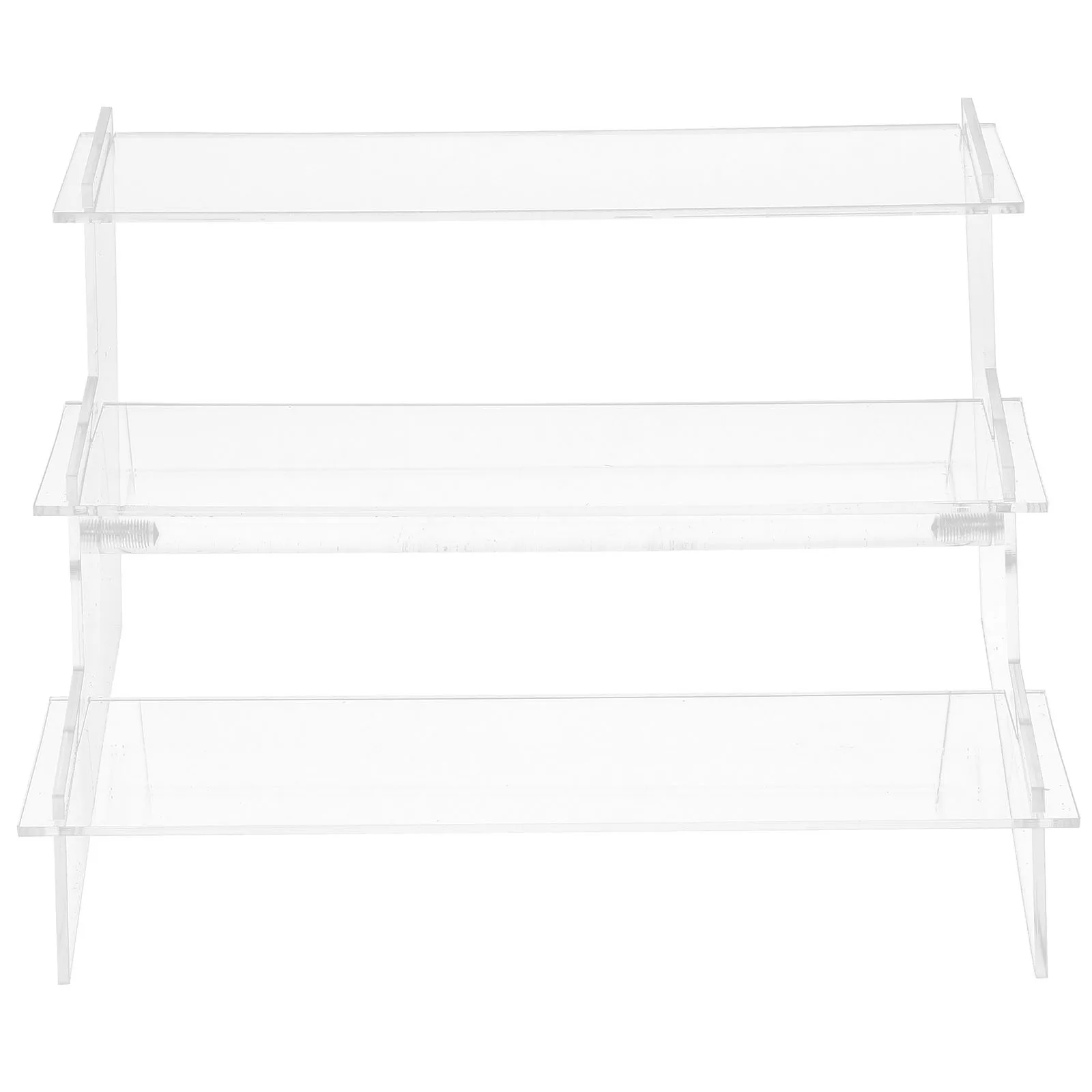 

Clear Acrylic Organizer 3-Tier Desktop Display Stand for Lipstick Perfume Collections High Clarity and Stability