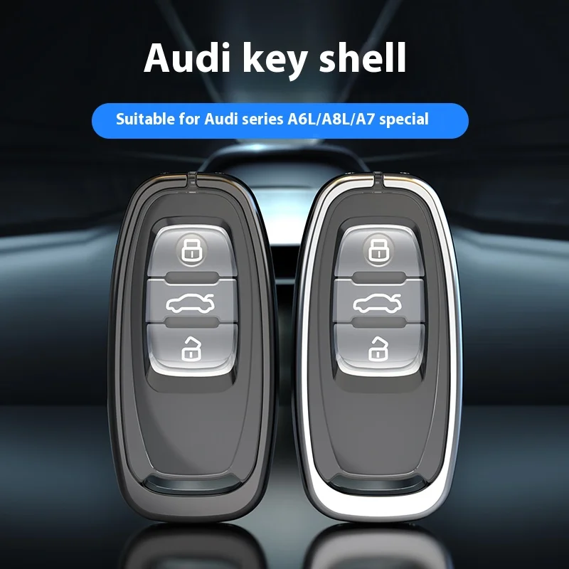 High quality zinc alloy car remote control key housing suitable for Audi series A6L A8L A7 exclusive use