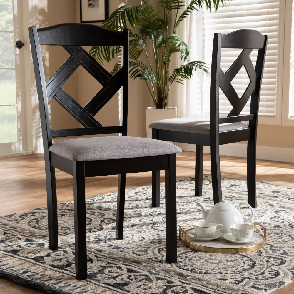 Ruth Key Hole Back Dining Chair - Set of 2 dinning familytable chairs