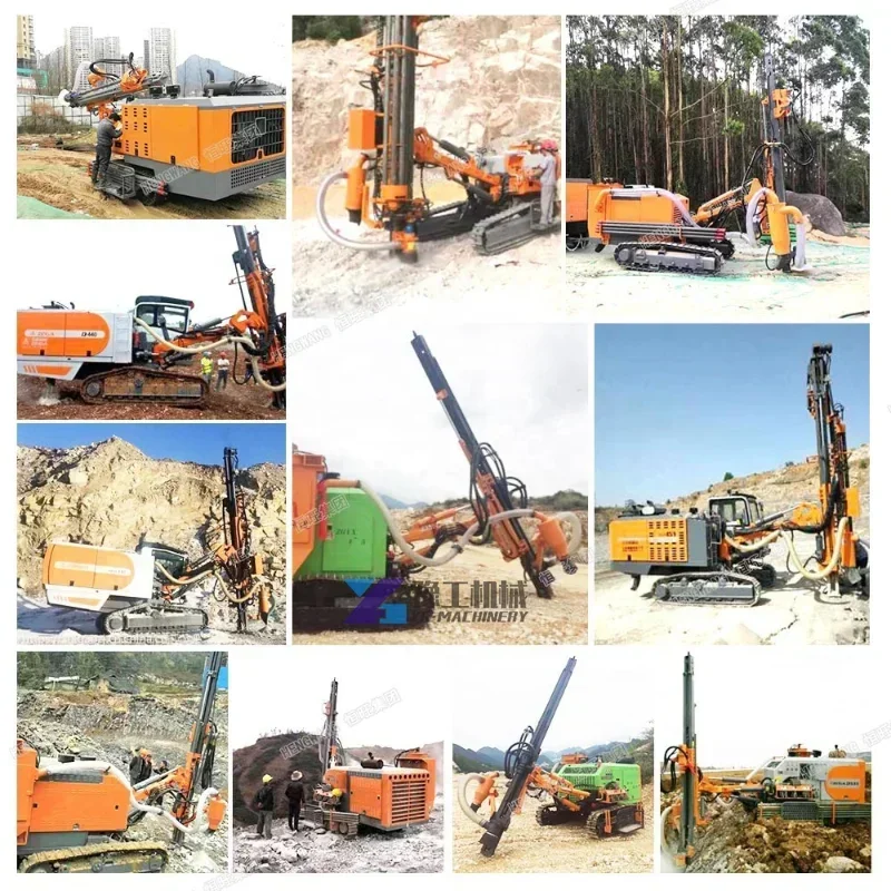 Hard Rock Drill Crawler Tragbare Mine DTH Drilling Rig Maschine Strahlloch Bohrgerät Crawler Dth Drilling Rig Maschine