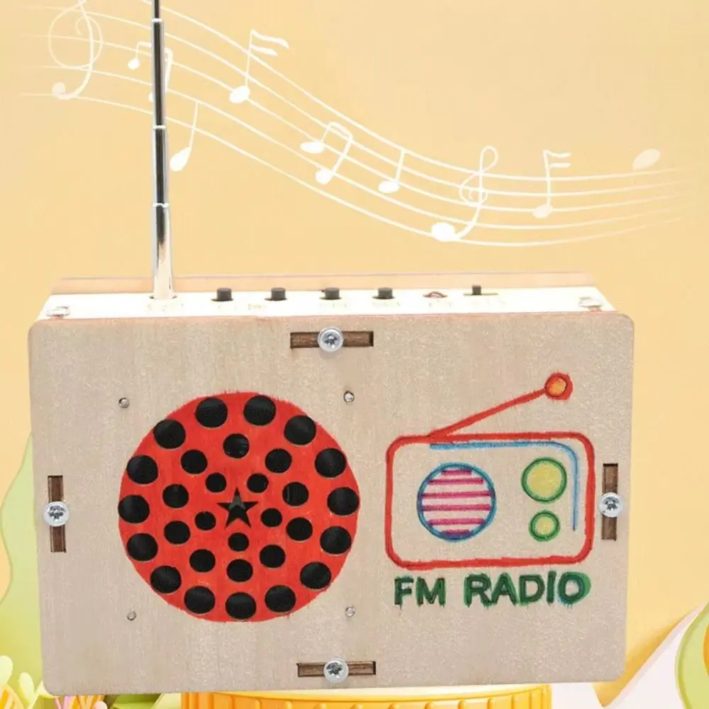 

Handmade DIY DIY FM Radio Manual Assembly Power Bank Science Education Radio Multifunctional Steam Model