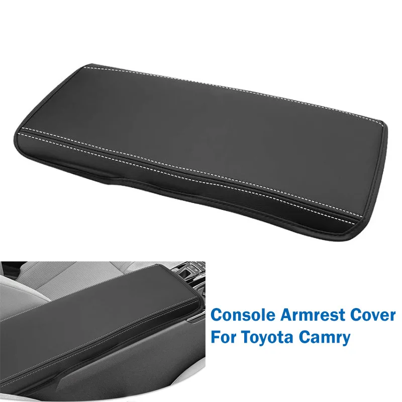 Car Armrest Cover Mat Auto Interior Central Console Armrest Box Pad Accessories Black For Toyota Camry 2025-2026 LE/SE/XLE/XSE