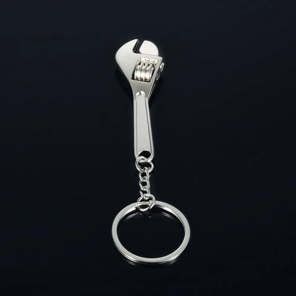 Wrench Keychain Stainless Steel Car Key Ring High-grade Simulation Spanner Key Chain keyring Keyfob Tools Novelty