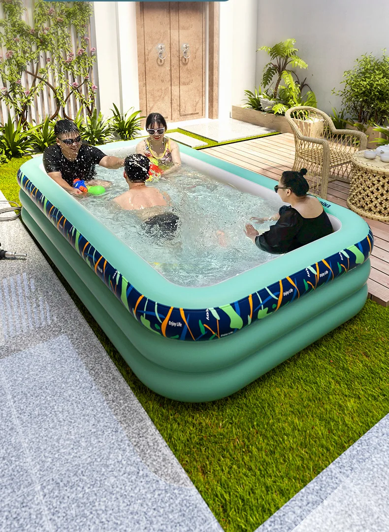 Automatic Inflatable Adult Swimming Pool 2.6m/3m/4.28m Portable Family Big Size Outdoor Swimming Pools