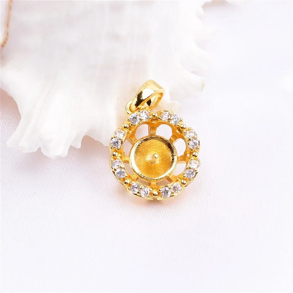 

DIY Gold-Plated Pearl Pendant Setting, Handmade Jewelry Crafting Accessories Jewelry Findings No Pearl No Chain