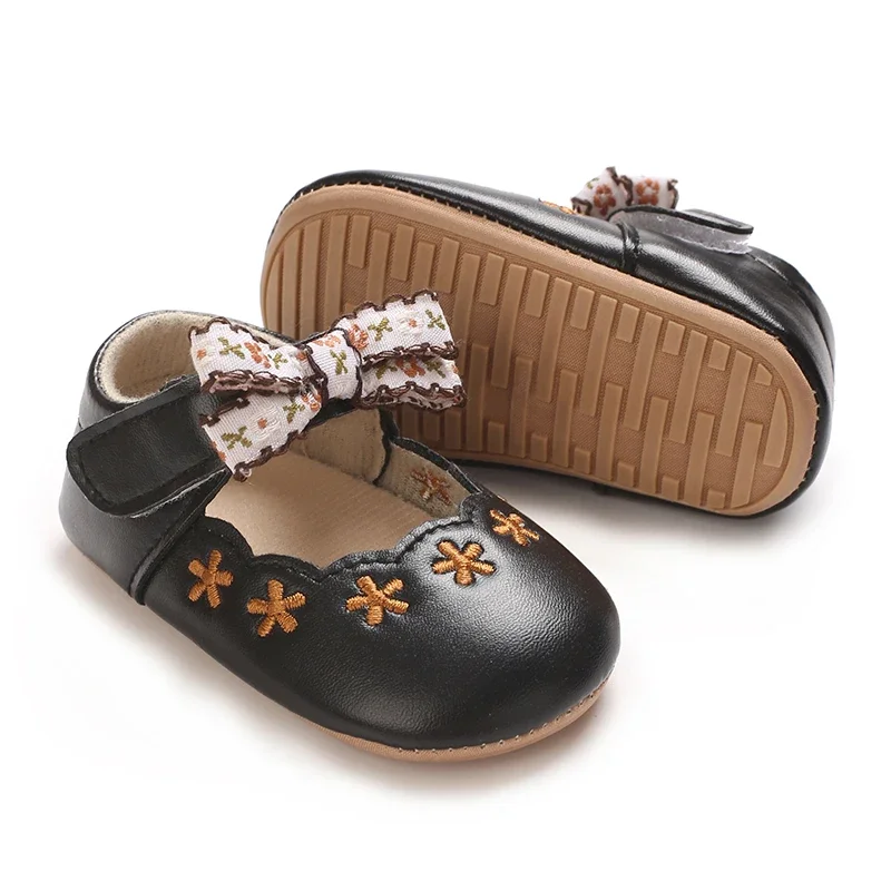 Baby Mädchen Prinzessin Schuhe süße und atmungsaktive Schleife für kleine Kinder Anti-Rutsch-Blume lässige Sportschuhe Baby Schuhe mit weichen Sohlen – Detail 8