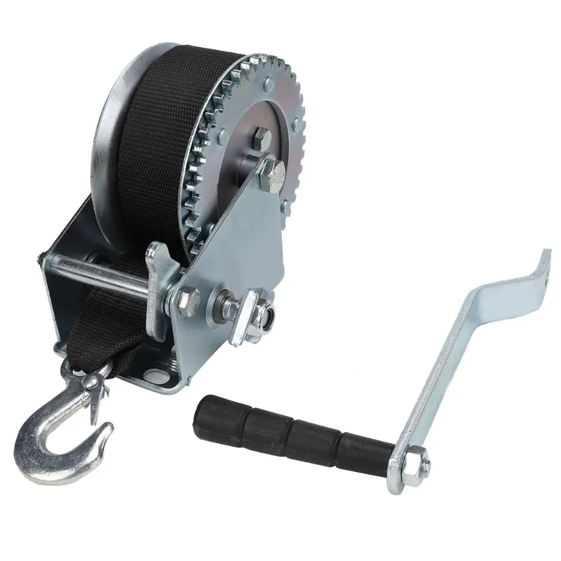 

Heavy-Duty Manual Winch Puller with Smooth Operation - 1000LBS Capacity for Boats, Trailers & Caravans - Durable Strap-Equipped