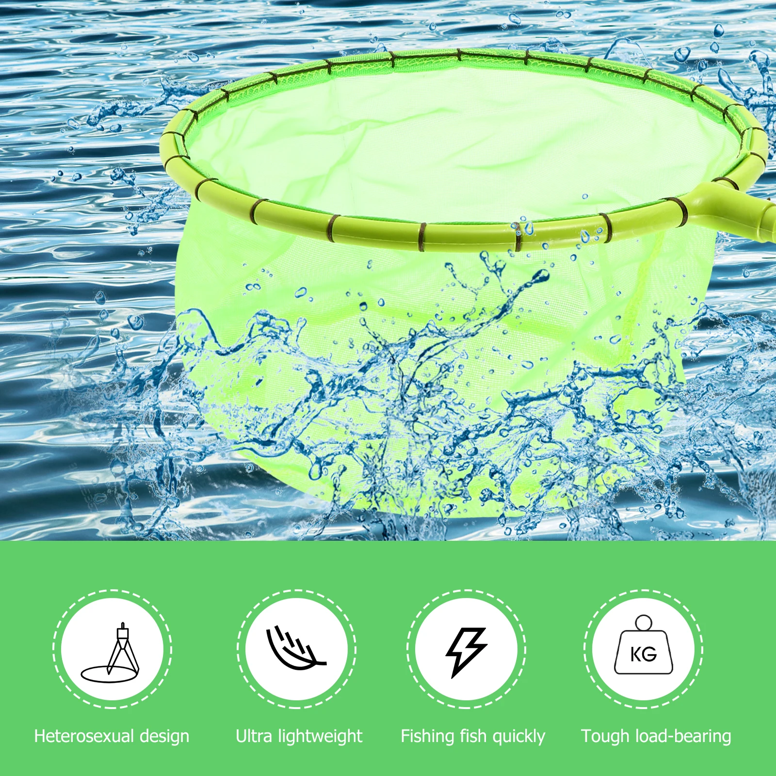 

1pc Fishing Head High-Strength Durable Soft Net for Fishpond Seawater Boat Ocean Fast Release Trout Bait Drop